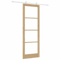 Drzwi Przesuwne ORKDAL Brązowy 83 x 232 cm Drewno i metal