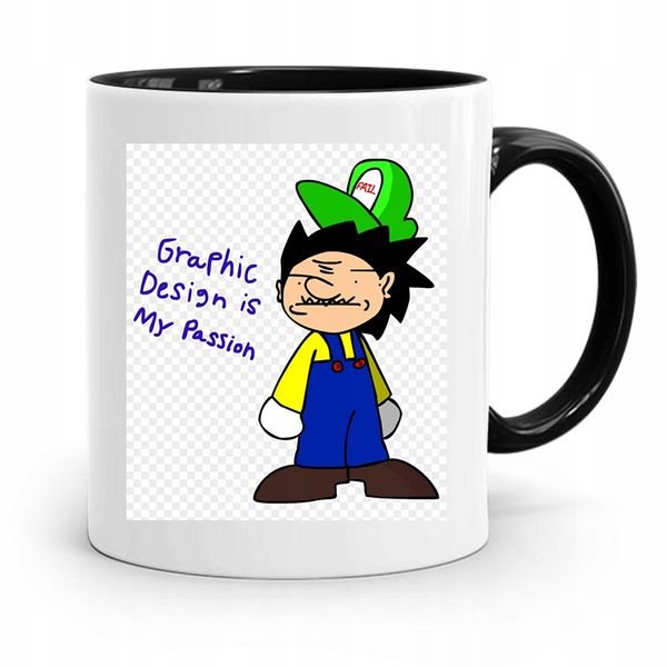 Kubek Czarny Dla Grafika Graphic Is My Passion Z Nadrukiem Ze Zdjęciem zdjęcie 1