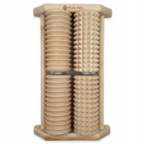 MASAŻER DO STÓP DREWNIANY ROLLER DWURZĘDOWY MASAŻ na Arena.pl