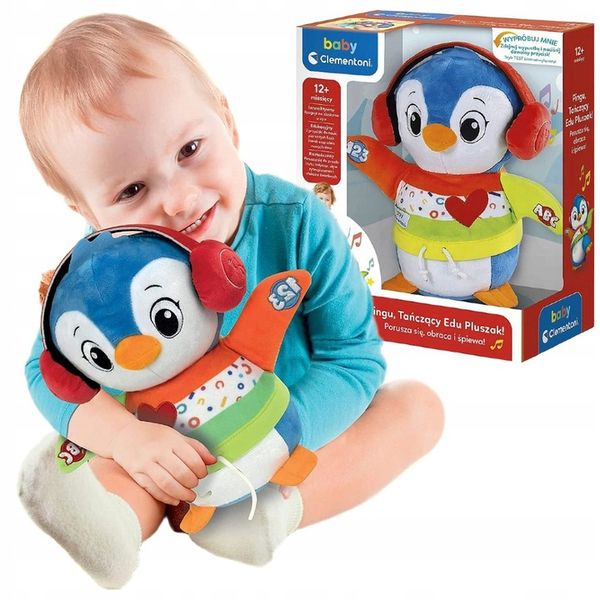 CLEMENTONI TAŃCZĄCY PINGWINEK INTERAKTYWNA MASKOTKA PLUSZAK DŹWIĘK ŚWIATŁO zdjęcie 1