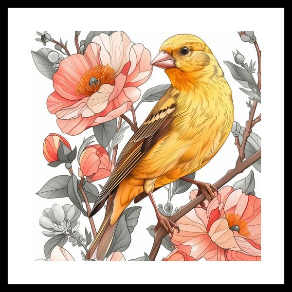 Plakat 30x30cm Wiosenny Śpiewaczek zdjęcie 3