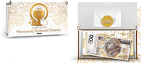 pudełko na pieniądze i czekoladę 10 x 19cm komunia św złoty kielich