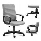 Fotel biurowy ergonomiczny MARK ADLER szary obrotowy regulowany do