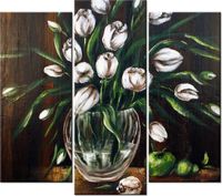 90 80CM OBRAZ T3 ELEM TULIPANY DRUK ŚCIENNY