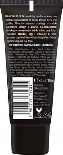 LIRENE MAGIC MAKE UP KREM CC NAWILŻAJĄCY DOPASOWUJĄCY SIĘ DO CERY 30 ML na Arena.pl