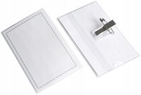 IDENTYFIKATOR z klipsem i agrafką HOLDER 57mm x 90mm - 50 SZTUK