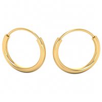 KLASYCZNE KOLCZYKI KOŁA ZE ZŁOTA PRÓBY 585 ŚREDNICA 12,5 MM MINIMALISTYCZNE