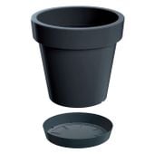 Doniczka z podstawką Śred 16 cm Antracytowy DLOF160