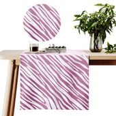 Bieżnik FUN z nadrukiem zebra 40x140 biały+różowy AmeliaHome