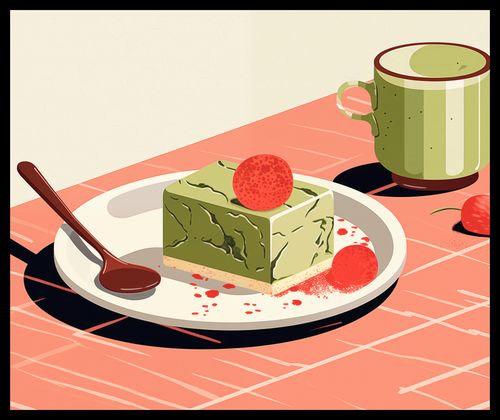 Plakat 60x50cm Deser Matcha na Arena.pl