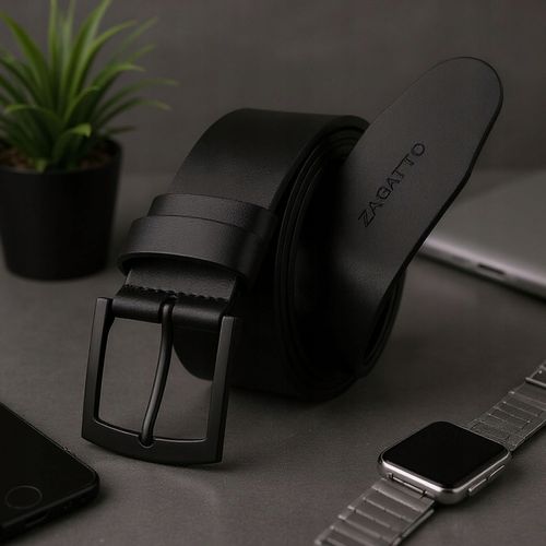 Pasek skórzany męski CZARNY do spodni SZEROKI skóra naturalna ZAGATTO na Arena.pl