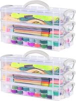 Przezroczyste Pudełka Organizer na Biurko 2 sztuki Składane