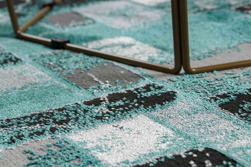 RUG/LU/WELLI/GEOMETRIC3/GREEN+ANTHRACITE/160x220 na Arena.pl