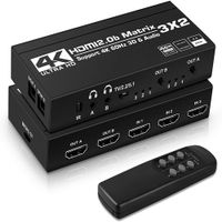 Konwerter adapter Matrix HDMI 3/2 Spacetronik SPH-M322 4K@60Hz Splitter