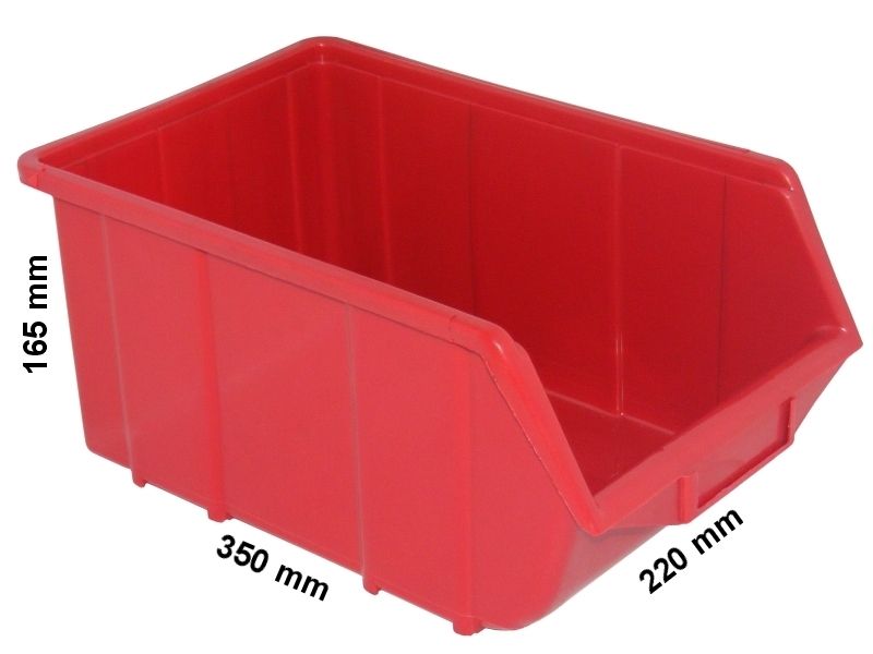 Pojemnik magazynowy - Ecobox duży | Czerwony zdjęcie 2
