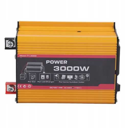 3000W FALOWNIK SAMOCHODOWY 12V 220V USB na Arena.pl
