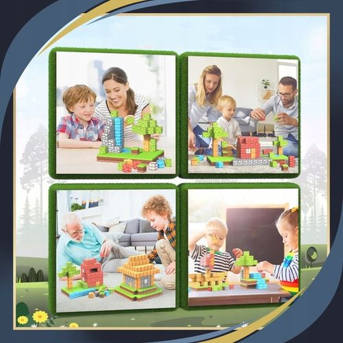 KLOCKI MAGNETYCZNE Sześciany Dla dzieci 1 ludzik 100 klocków na Arena.pl