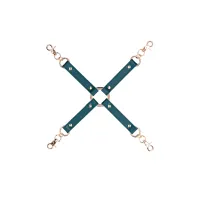 ouch! uprząż halo z obrożą i smyczą, skorzany wygląd, złote zdobienia