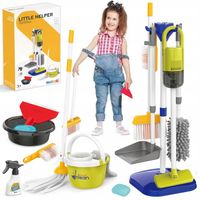 ZESTAW DO SPRZĄTANIA ELEKTRONICZNY ODKURZACZ DLA DZIECI MOP WIADERKO MATADI