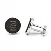 Spinki do mankietów drewniane z grawerem TATA/TEŚĆ