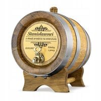 PREZENT na EMERYTURĘ BECZKA DĘBOWA ANTAŁEK na WINO BIMBER 2L + GRAWER