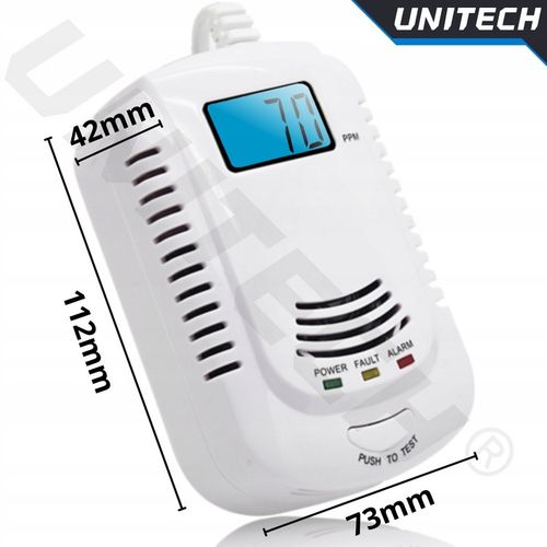 CERTYFIKOWANY CZUJNIK CZADU GAZU TLENKU WĘGLA PPM WYKRYWA CO ALARM na Arena.pl