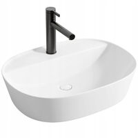 UMYWALKA NABLATOWA STAWIANA BIAŁA Z OTWOREM CERAMICZNA OWALNA 50 x 38 CM