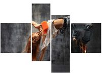 130CM 90 OBRAZ 4 ELEM FITNESS ŚCIENNY