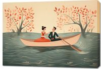 Obraz 100x70cm Romantyczna Eskapada po Rzece