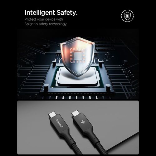 spigen eb24015cc essential type-c cable 240w 150cm black na Arena.pl