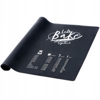 STOLNICA SILIKONOWA MATA KUCHENNA 60X40 CM CZARNA