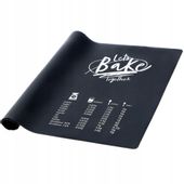 STOLNICA SILIKONOWA MATA KUCHENNA 60X40 CM CZARNA