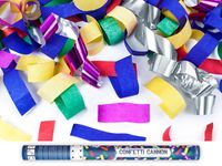 Tuba z konfetti i serpentynami, mix, 60cm