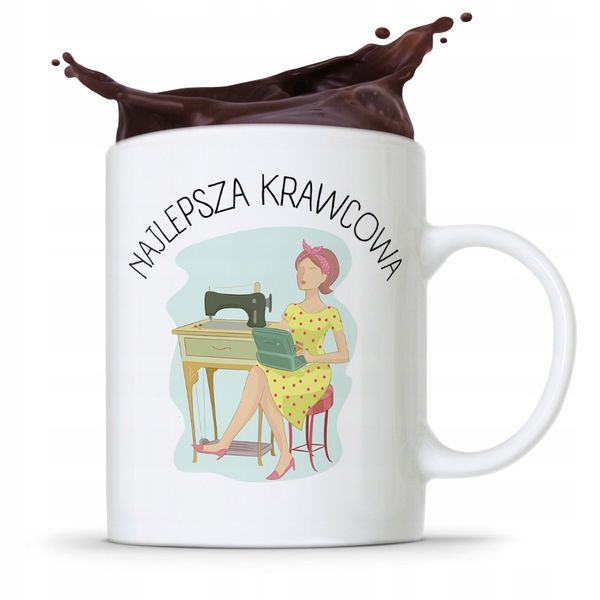Kubek Prezent Krawcowej Krawca Najlepsza Krawcowa Z Nadrukiem Ze Zdjęciem zdjęcie 1