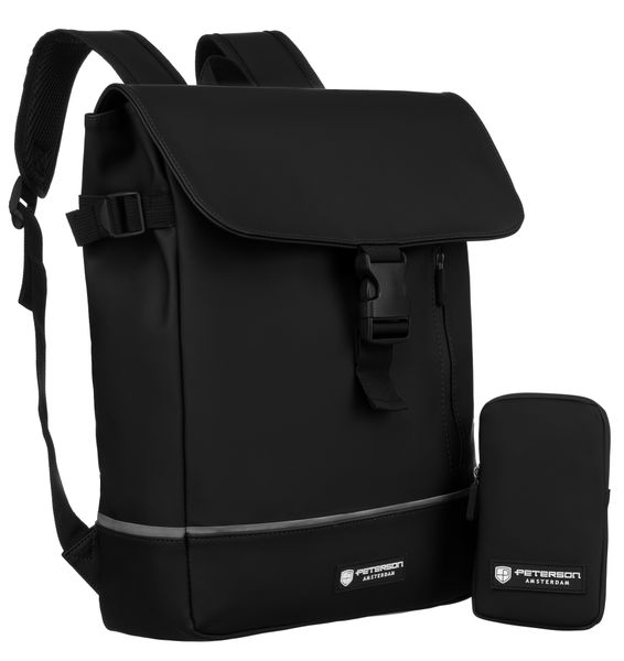 plecak peterson pu ptn eb97-6519 black zdjęcie 1