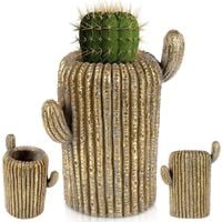 Doniczka Złoty Kaktus Osłonka na Roślinę Kwiatki Zioła Donica