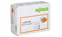 WAGO SZYBKOZŁĄCZKA NA DRUT 3x2,5 2273-203 100 sztuk