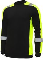 KOSZULKA T-SHIRT Z DŁUGIM RĘKAWEM ODBLASKOWA OSTRZEGAWCZA bawełniana