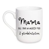 KUBEK "MAMA, ALE TAKA W WERSJI PRO - Z PIERDOLNIĘCIEM" Wzór - Elegant Coffee 330 ml