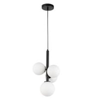 Zwisająca lampa Perla 33487 Sigma kule szklana metalowa biała czarna