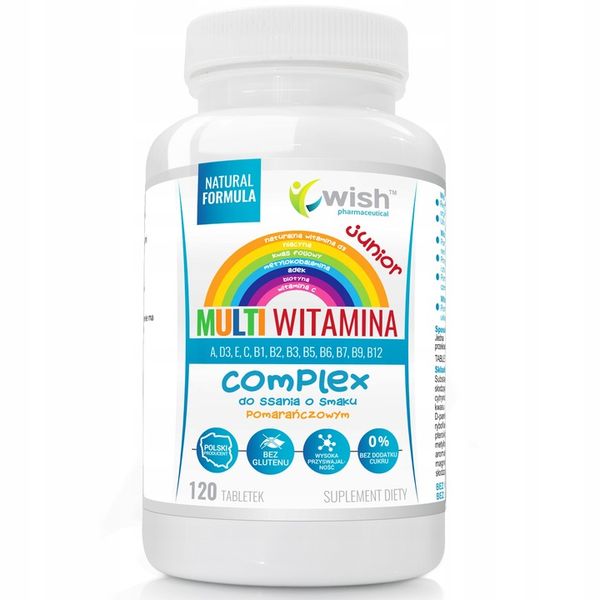 MULTIWITAMINA COMPLEX DLA DZIECI DO SSANIA 120t zdjęcie 1