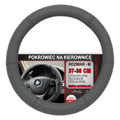 NAKŁADKA NA KIEROWNICĘ SKÓRZANY POKROWIEC SKÓRA 6 KAWAŁKÓW 37-38 CM