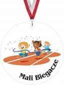 MEDAL Z PLEXI 5 cm nadruk UV mali biegacze dla dzieci pamiątka w kolorze