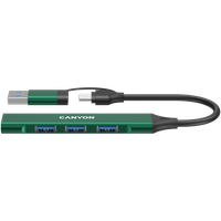 canyon hub ds-02 4 w 1 usb-a/c zielony