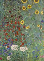 Plakat 13x18cm Farm Garden, Gustaw Klimt Vintage do Salonu