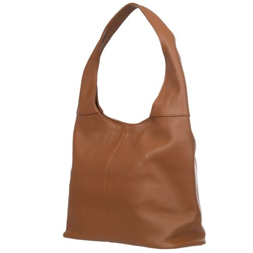 VERA PELLE torebka damska skórzana worek na ramię V708 granatowa na Arena.pl