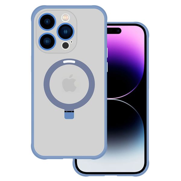 Tel Protect Magical Magsafe Stand Case do Iphone 15 Pro niebieski zdjęcie 1