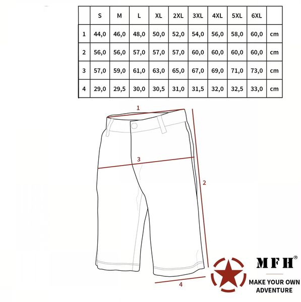 SPODNIE KRÓTKIE COMBAT MFH S olive zdjęcie 2