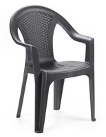 Krzesło ogrodowe tworzywo sztuczne czarne