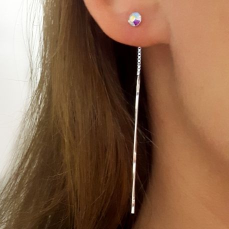 SREBRNE KOLCZYKI PRZECIĄGANE PRZEZ UCHO PRÓBA SREBRA 925 na Arena.pl